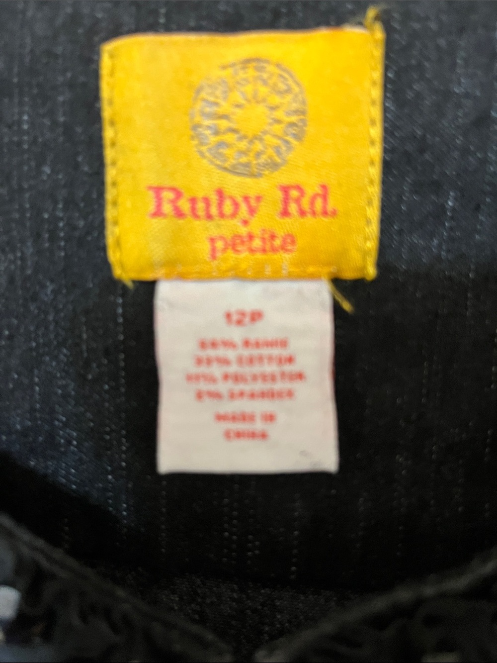 Ruby Rd. Black Embellished Jean Jacket - Picture 8 of 8